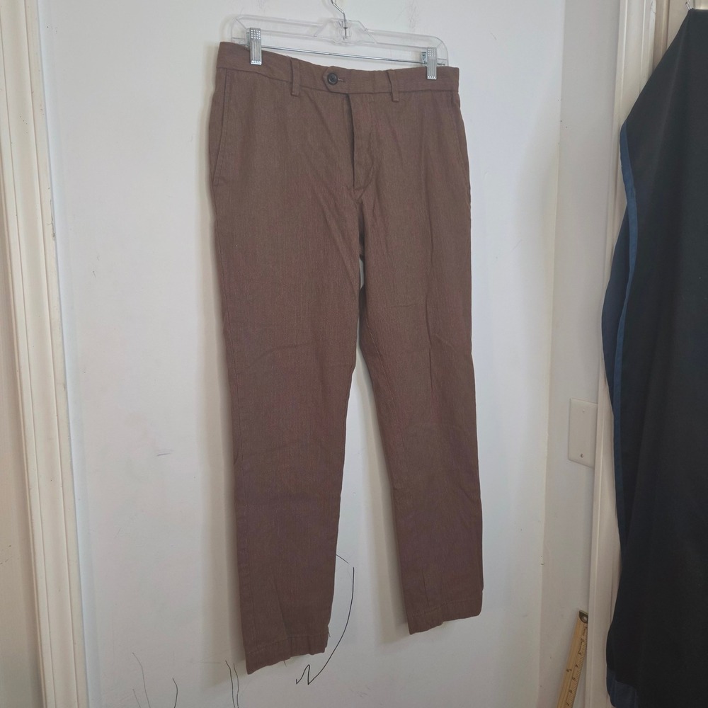 Banana Republic Mens Brown Slim Tapered Fit Chino Pants 31x32 Cotton Stretch